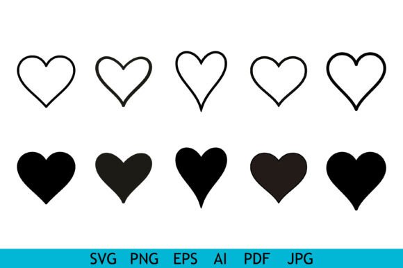 Download Simple Heart Shape Icon Set - Premium Resources