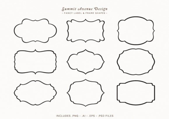 Download Label Frames Badge Shapes Vector PNG - Shape Collection