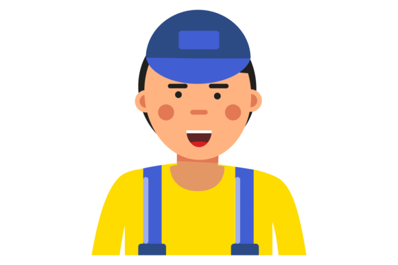 Download Auto Repair Service Worker Avatar Color - Auto Collection