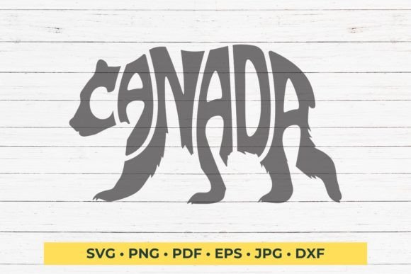 Download Canada Word Art in the Shape of a Bear - Premium Bundle