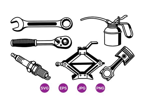 Download Vintage Auto Repair Tools SVG - Auto Collection