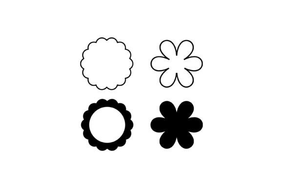 Download Scalloped Flower Shape Icon Set - Premium Resources