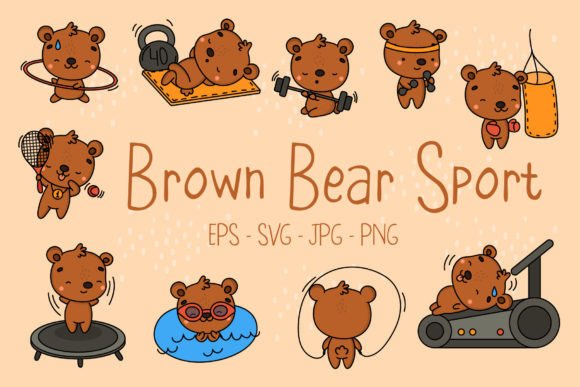 Download Set of Brown Bear Sportsman - Sportsman Collection