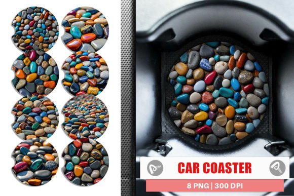 Download Car Coaster Colorful Stones - Stones Collection
